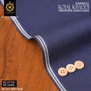 Royal Khaddi Summer - Navy Blue