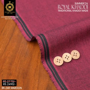 Royal Khaddi Summer -Maroon